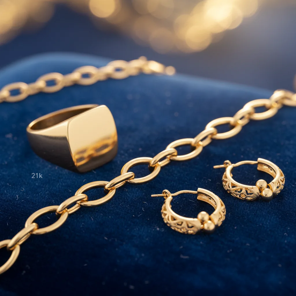 Exquisite Mazimo gold jewellery showcasing intricate details and luxurious craftsmanship.