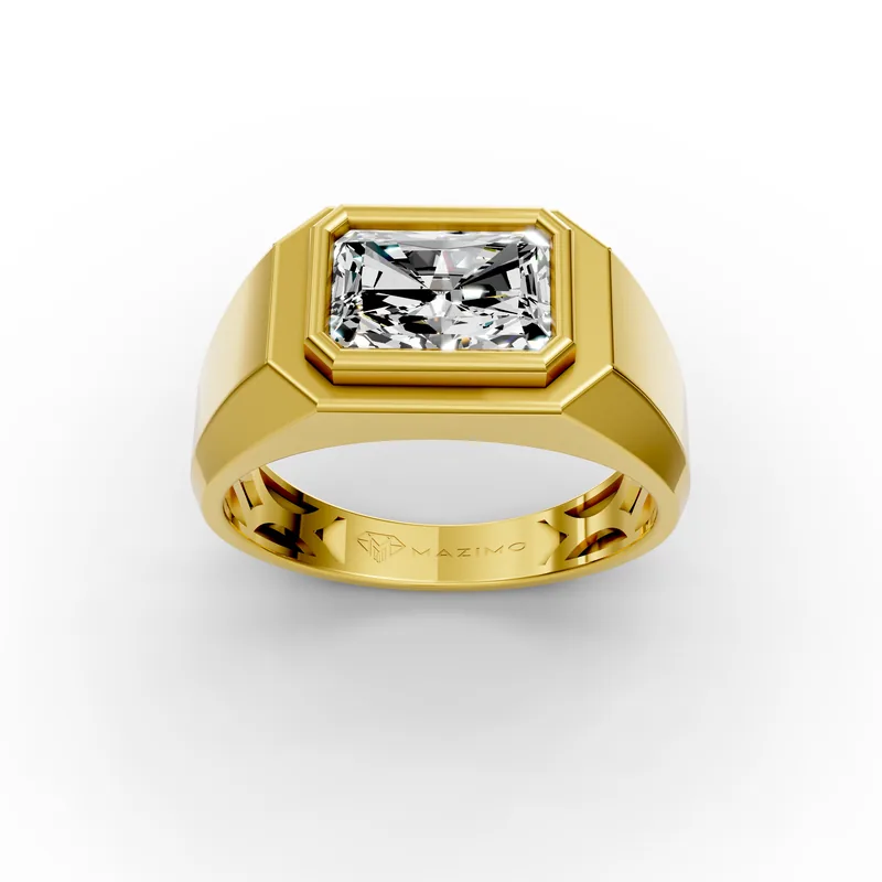 Radiant Signet Ring in 18K yellow gold