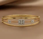 Classic 18K Tricolor Gold Bangle - Image 3